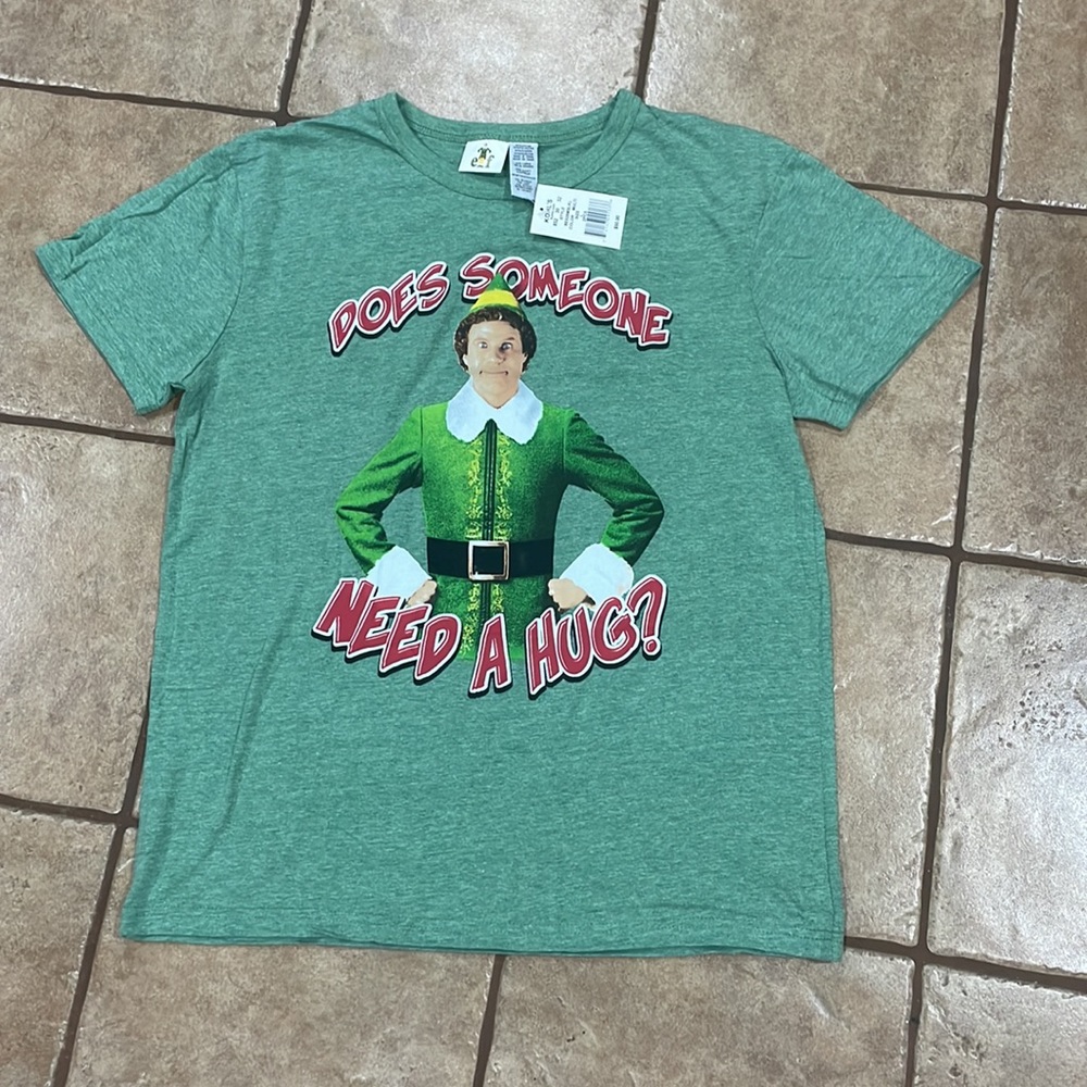 NWT Elf “ Does Someone Need A Hug? “ Shirt Size: Large